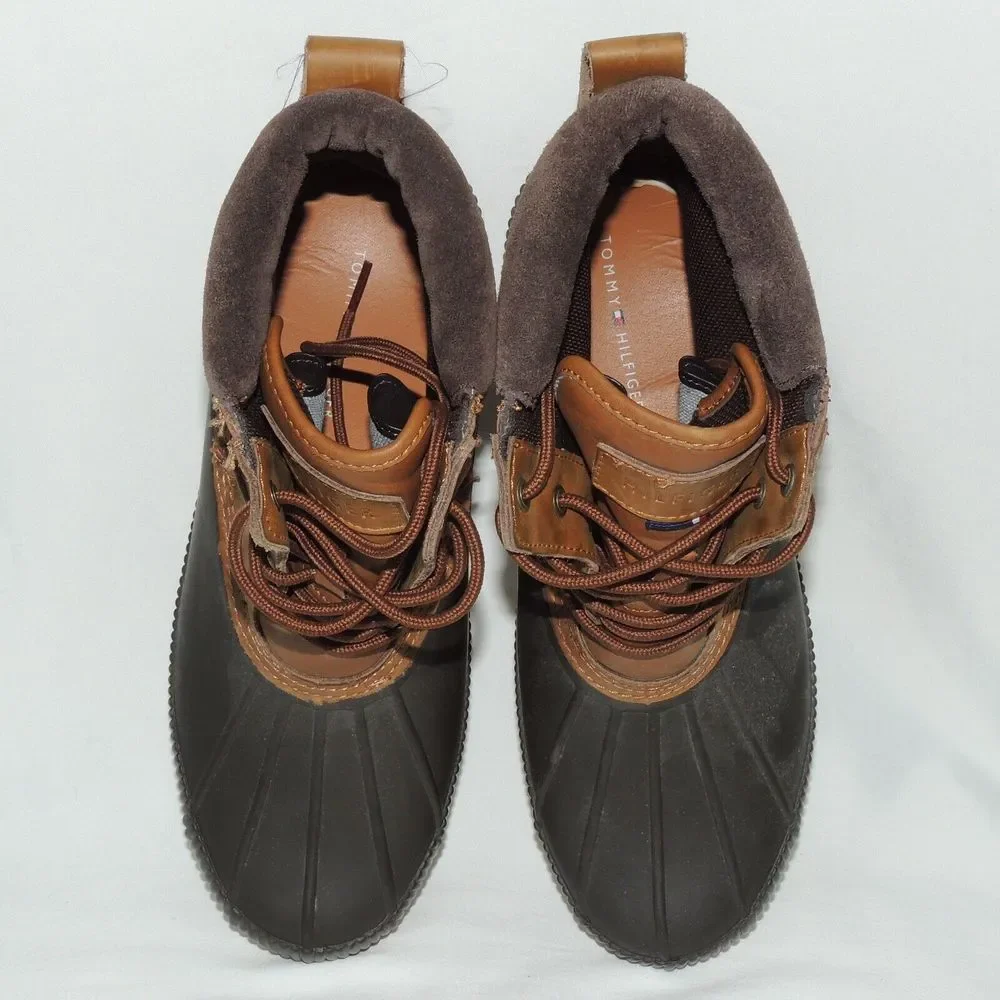 Tommy Hilfiger Charlie Waterproof Boots Men's Size 11 Tan Leather Outdoor - Picture 6 of 7